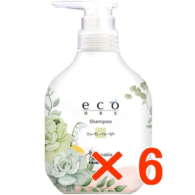 【送料無料】 パイモア エコエイチビーエス シャンプー 500ml フルーティーフローラル 6個セット ／ 美容室専売品　ヘアシャンプー