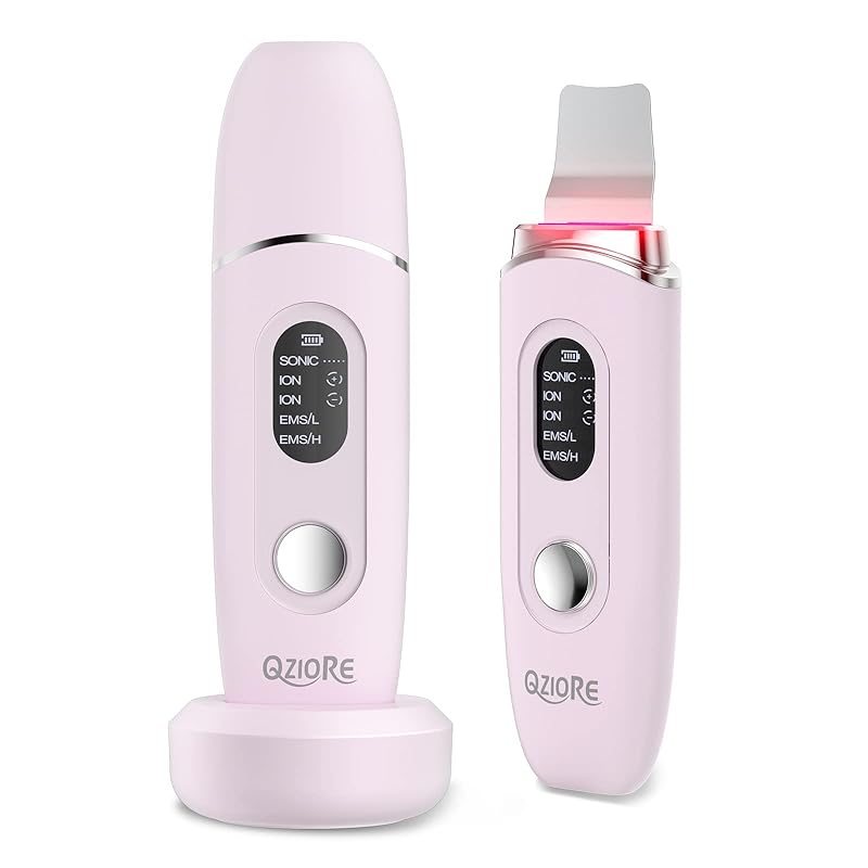 【2024新登場】ウォーターピーリング 防水 Q-ZIORE 美顔器 超音波ピーリング IPX7完全防水 毛穴ケア 小型 赤青光エステ 自動電源オフ 600mAh大容量 超音波振動 Type-C充電ス
