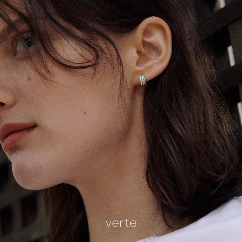 [925 silver] Deux.silver.183 / fort イヤリング (silver)