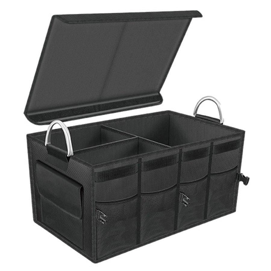 【急速出荷】収納ケース トランク用 折りたたみ式 アルミハンドル付き ボックス 車用 防水 撥水 蓋付き トランク カーゴ 4,430円