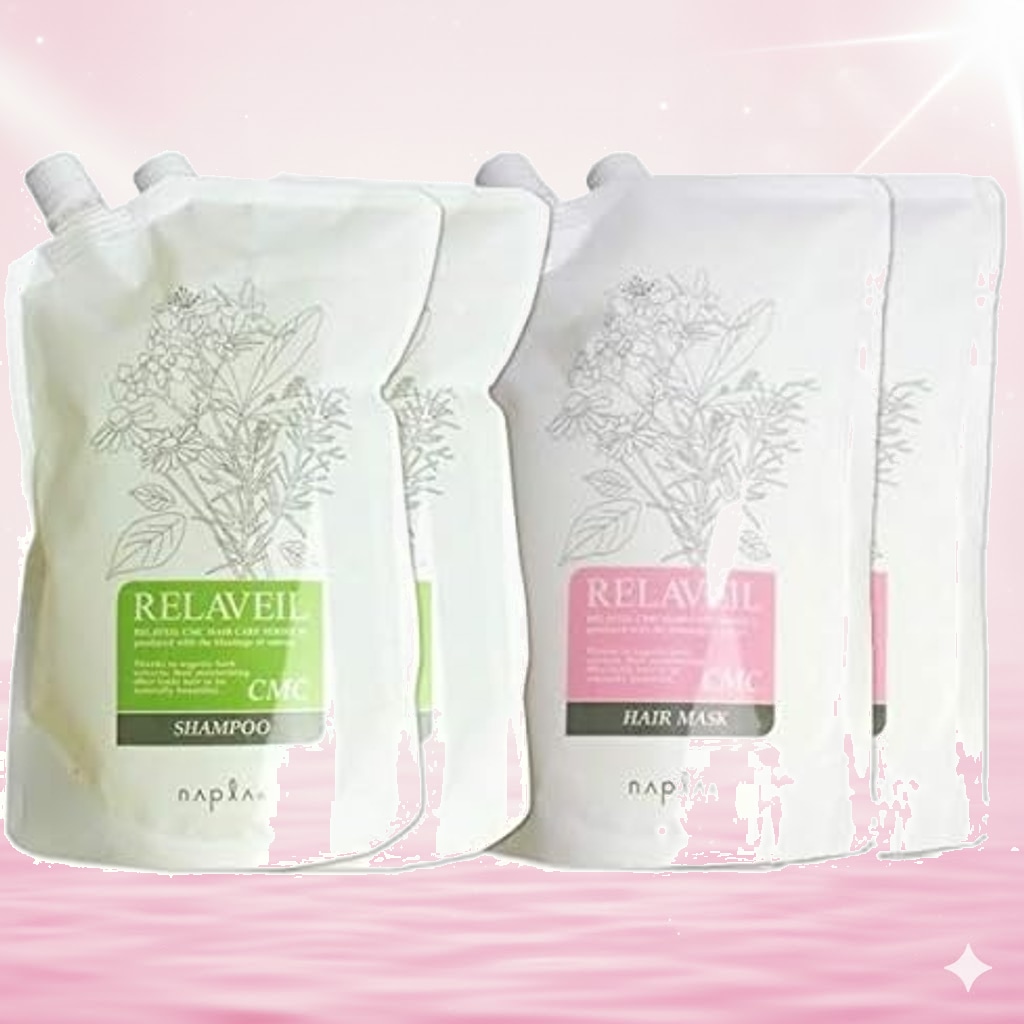 ナプラ リラベール CMC シャンプー 1000mL ×2個 + ヘアマスク 1000g ×2個 詰め替え セット
