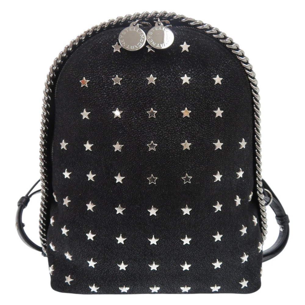 新品同様 ファラベラ スタースタッズ ジップアラウンド リュック・デイパック ポリエステル ブラック 0386【中古】 レディース