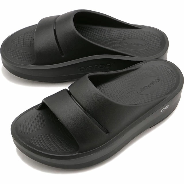 リカバリーサンダル ウーメガ ウーアー [2000730050232] OOmega OOahh メンズレディース 疲労回復サンダル 厚底 アフタースポーツ ランニング ジム アウトドア Black