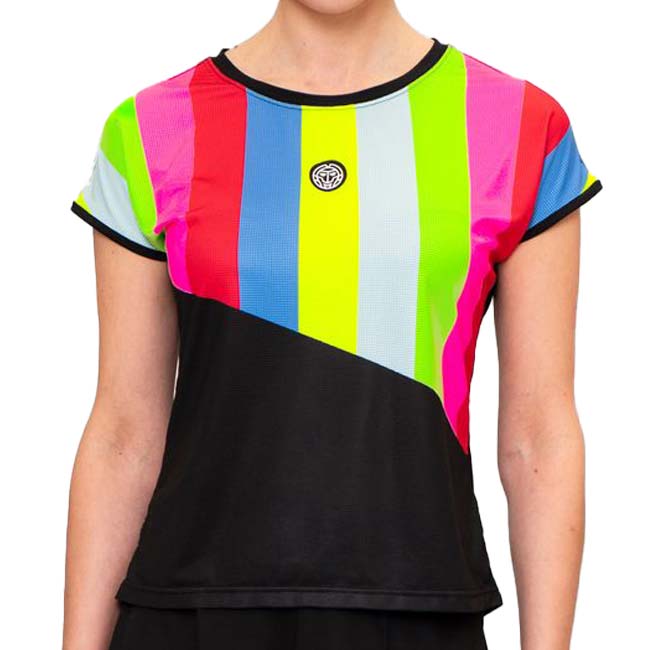 海外サイズ BIDI BADU(ビディバドゥ) 2023 FA レディース NEW YORK 全米オープン カップスリーブ ゲームシャツ W1620001-BKMX