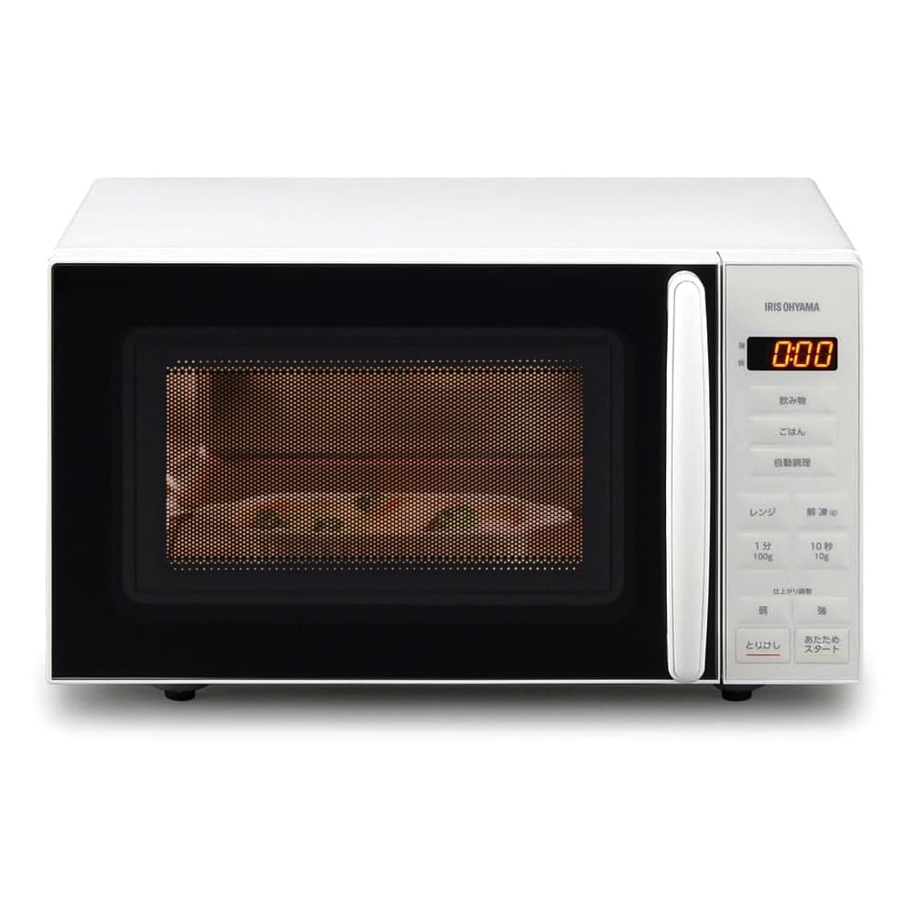 アイリスオーヤマ 電子レンジ 18L 単機能 フラットテーブル 全国対応 ヘルツフリー PMG-F188-W ホワイト