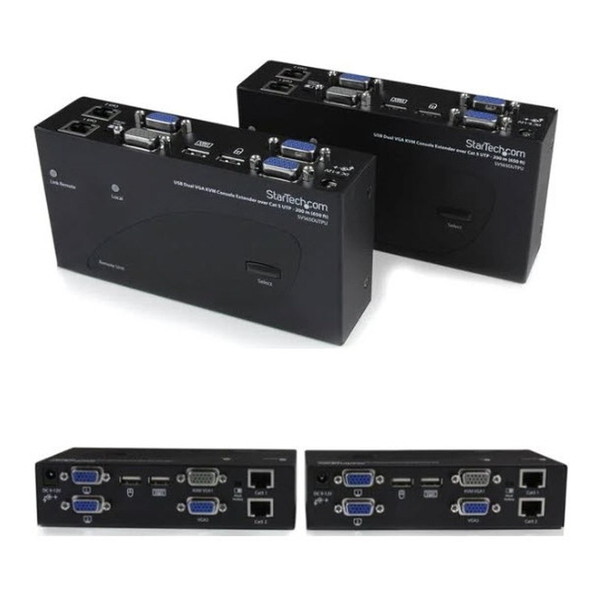 StarTech SV565DUTPU [Cat5使用デュアルVGA対応KVMエクステンダー(延長器) (最大200m延長 1920x1200)] メーカー直送