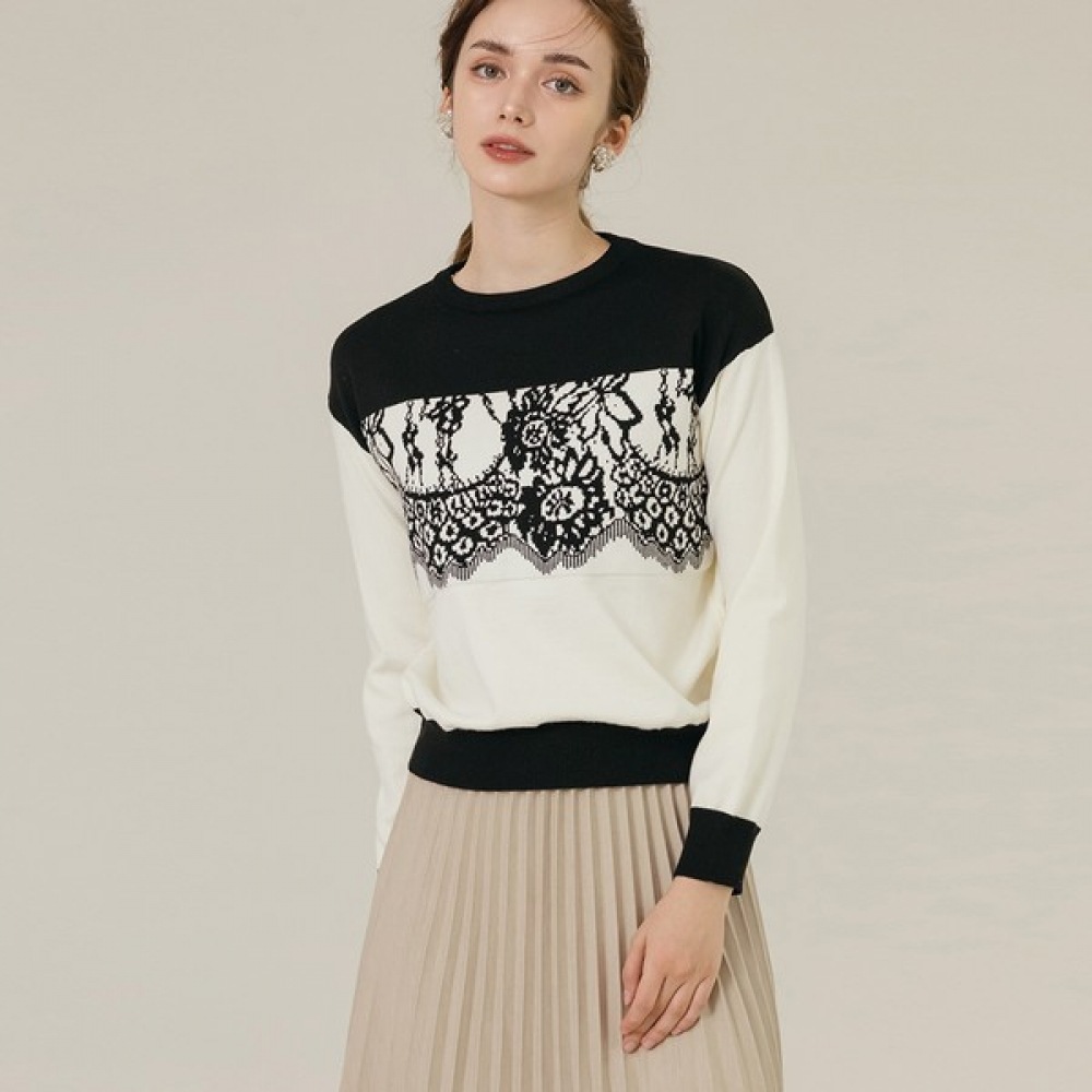 (マックスカルティッジョ) レースムードカラー長袖ニット 5,773円