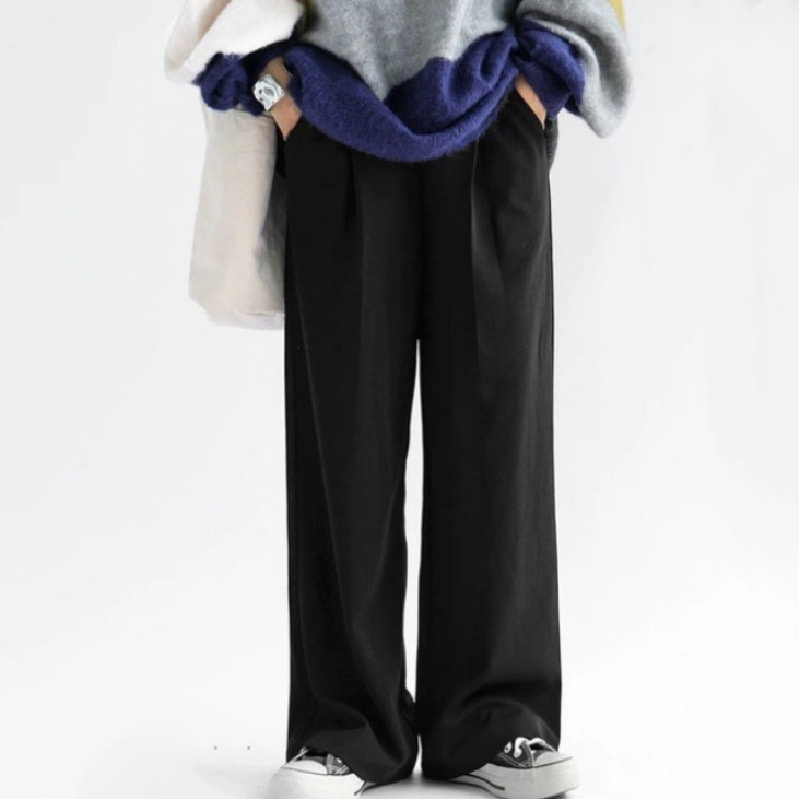 【No.1 人気商品】 無地シンプル定番ファッションロング丈ハイウエストカジュアルパンツ