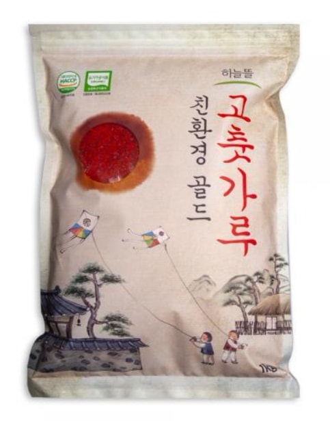 韓国 オーガニック ゴールド唐辛子粉 1kg / 韓国産 ハヌルトゥル食品 唐辛子 100％ 有機栽培 有機加工 有機農法 キムチ用 調理用 韓国料理 調味料 香辛料 トウガラシ粉 とうがらし