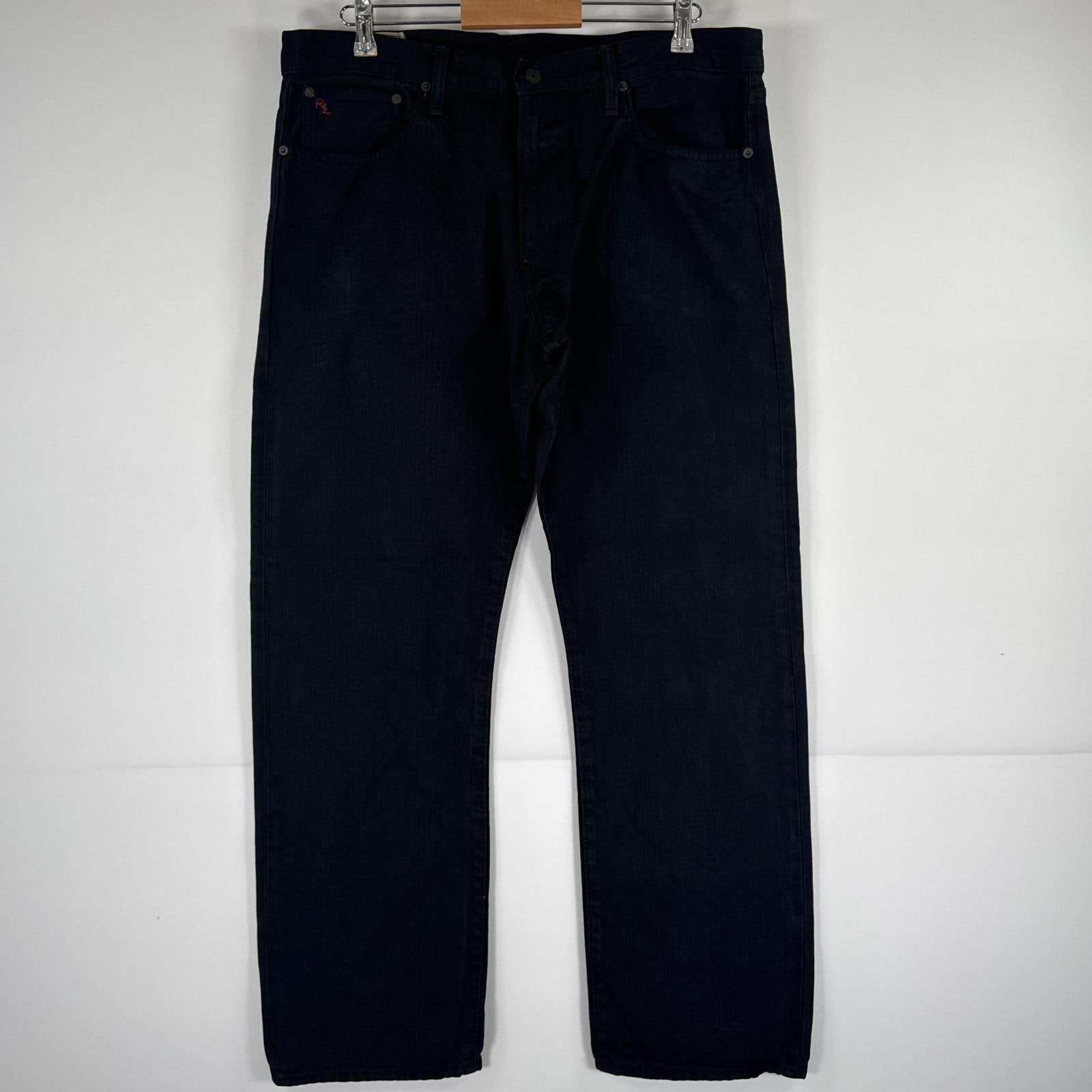 古着 デニムパンツ ジーパン デニムパンツ ストレート w36 L30 ブラック メンズ 6,699円