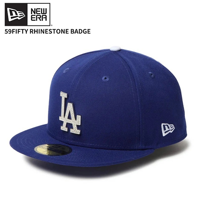 ニューエラ メンズ キャップ 帽子 NEW ERA 59FIFTY Rhinestone Badge ラインストーンバッジ ロサンゼルス・ドジャース ダークロイヤル 帽子 14668130