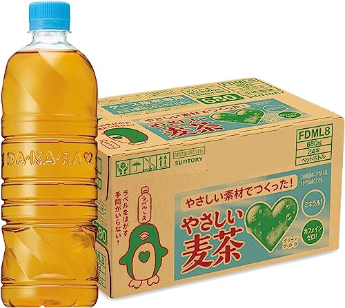 サントリー グリーンダカラ やさしい麦茶 ラベルレス お茶 麦茶 ペットボトル 680ml 24本 4,311円