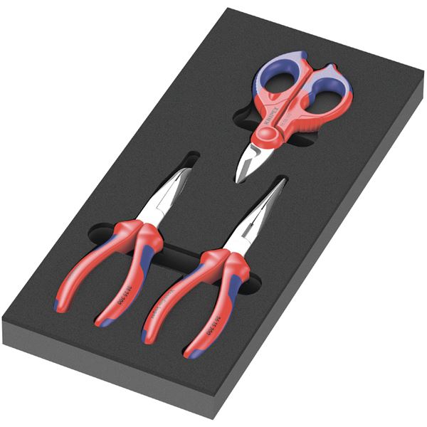 WERA ヴェラ 3点組 KNIPEX プライヤー/ハサミセット フォームインサート付 150181 工具 作業工具 ツール DIY 道具