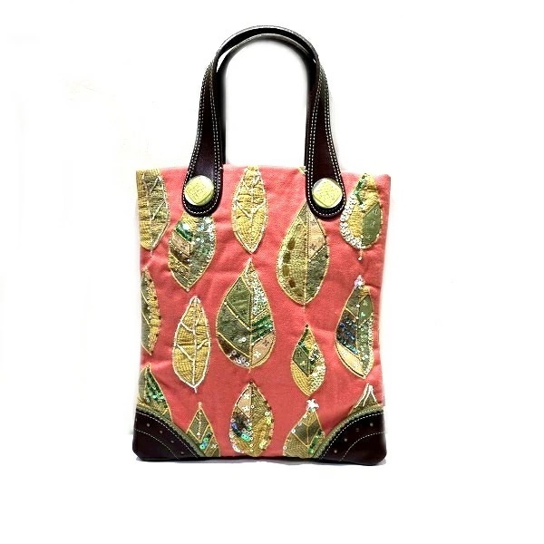 シンクビー コットン刺繍 バッグ ハンドバッグ トートバッグ レディース