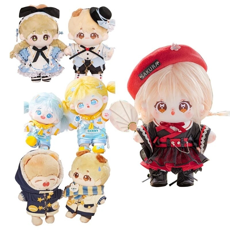 15cm 20cm ミニ洋服 ぬいぐるみ用服 セット 日常服人形 韓国ファッション アイドル衣装 可愛い 洋服