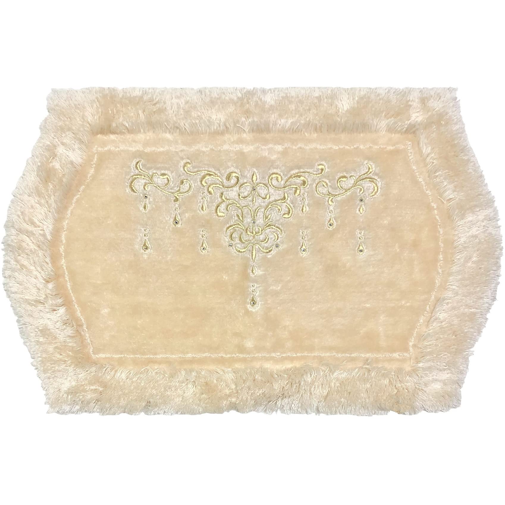 センコー NYNAS シャンティ 2 バスマット インテリアマット 約55×85cm シャンパンゴールド ラインストーン 36387