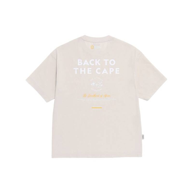 ナショナルジオグラフィック NATIONALGEOGRAPHIC N262UTS991 フローズンエア レタリンググラフィック セミオーバーフィット 半袖Tシャツ SILVER BIRCH N262U