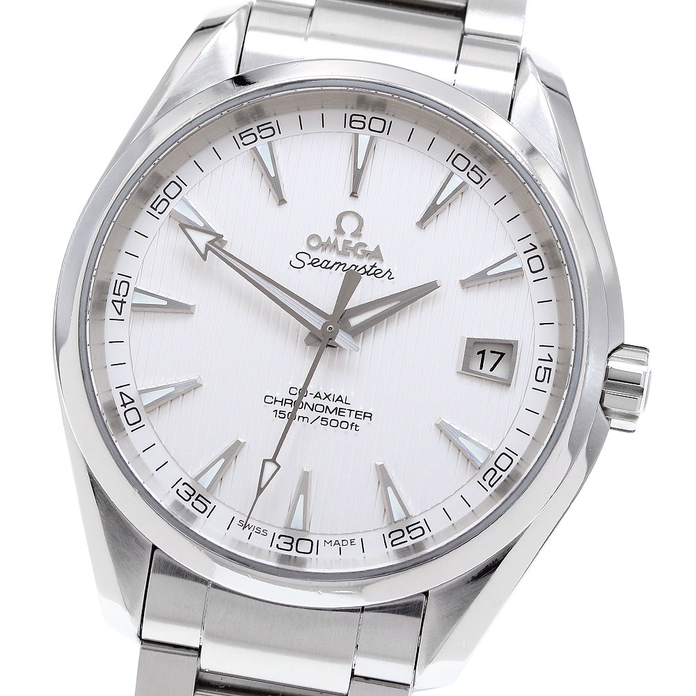 オメガ OMEGA 231.10.42.21.02.001 シーマスター アクアテラ 150M デイト コーアクシャル 自動巻き メンズ 保証書付き_901202【中古】