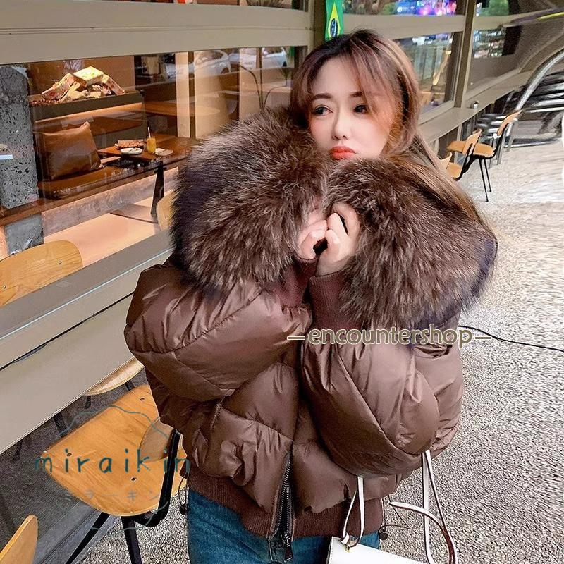中綿コート レディース 中綿ジャケット ショート アウター ファー付き 厚手 暖か 着痩せ 防寒 通勤 冬服 シンプル 新作 韓国風 羽織り 大人 通学 暖かい 冬用 冬