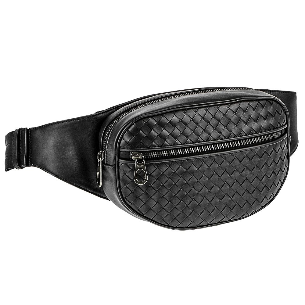 520452-V465X-1000ボッテガヴェネタ ボディバッグレザー　ブラックガンメタル