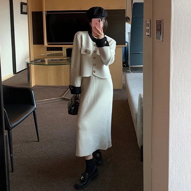 人気なリプニット 秋冬 新作 二点セット フェイクレイヤード セーター ニット 上下セット レディースセットアップ カジュアル 通勤 ニット アウター ズボン 2025 5,436円