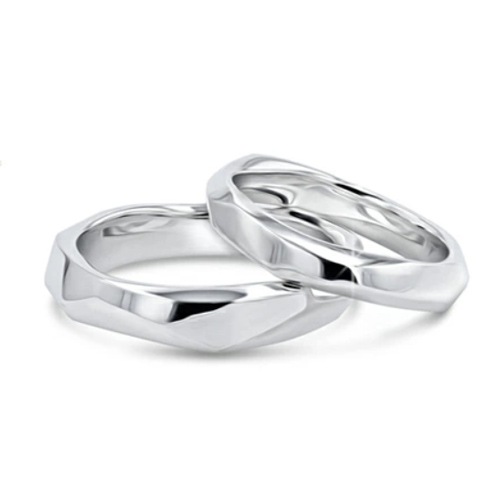 スワロフスキージルコニア使用 ペアリング 結婚指輪 マリッジリング 指輪 プラチナ仕上げ カップル リング ペア プラチナ仕上げ SV925 made in japan