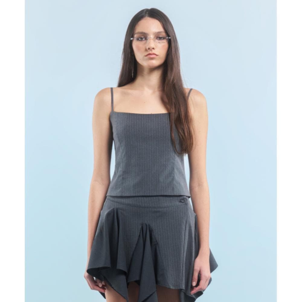 2000Archives STRIPE TANK TOP GREY 2A24HSBL01GY