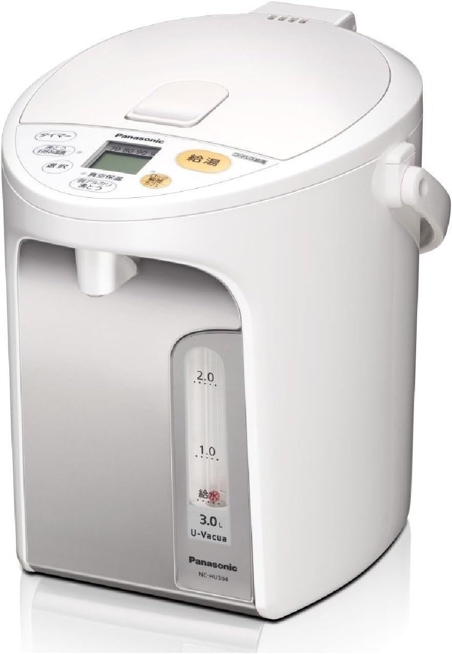 パナソニック 電気ポット 3.0リットル 真空断熱 省エネ保温 お好み温度調節 給湯量(2段階+コーヒー用) コードレス給湯 ホワイト NC-HU304-W