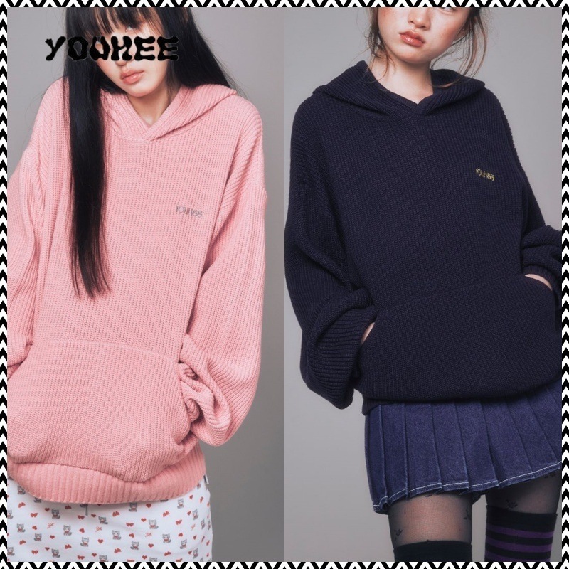 YOUHEE STAR KNIT HOODIE