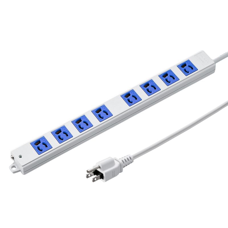 工事物件タップ 3P 8個口 3m ブルー TAP-K8-3BL