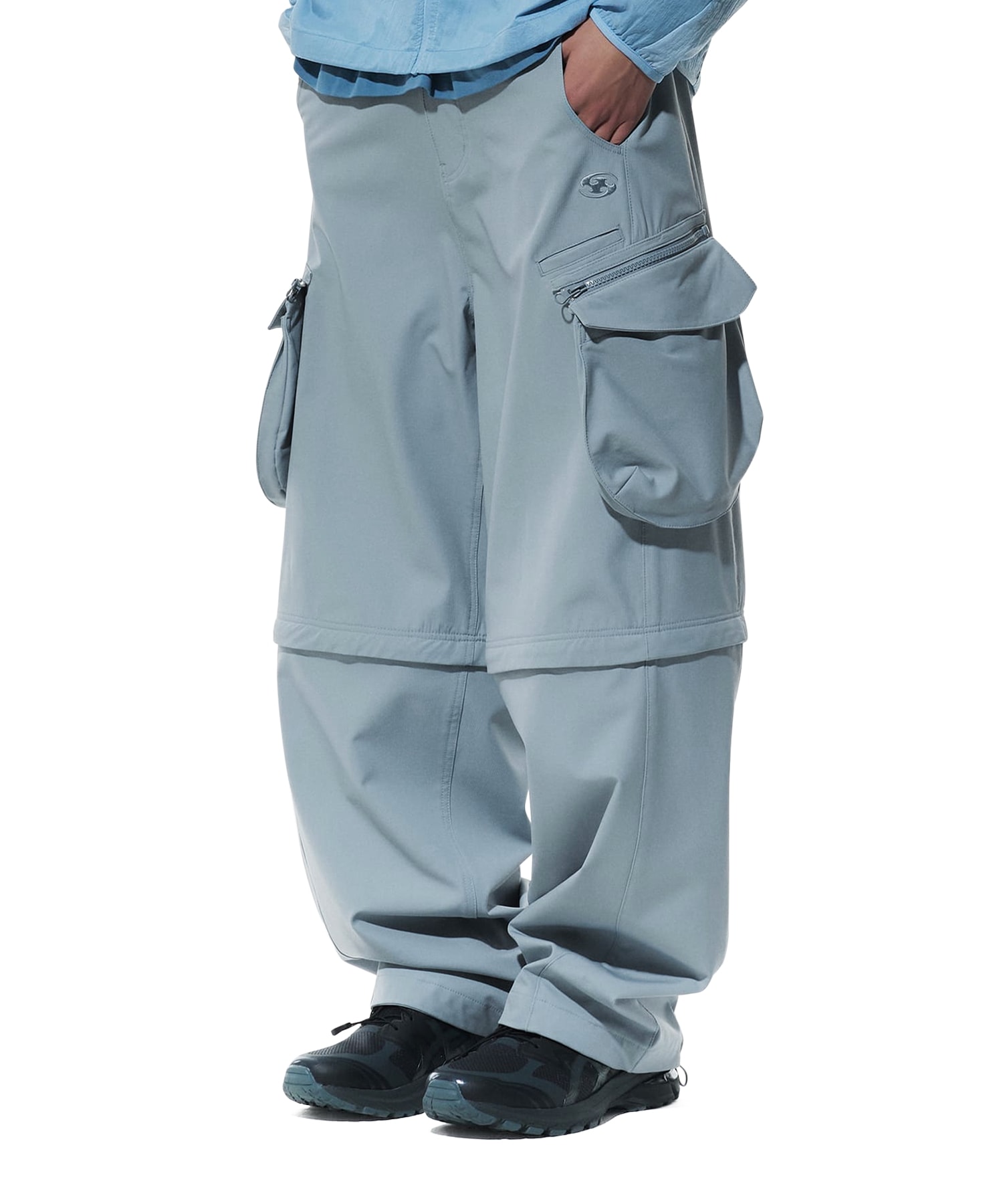 【SANSANGEAR】 24SS 2WAY POCKET PANTS : BLUE GREY