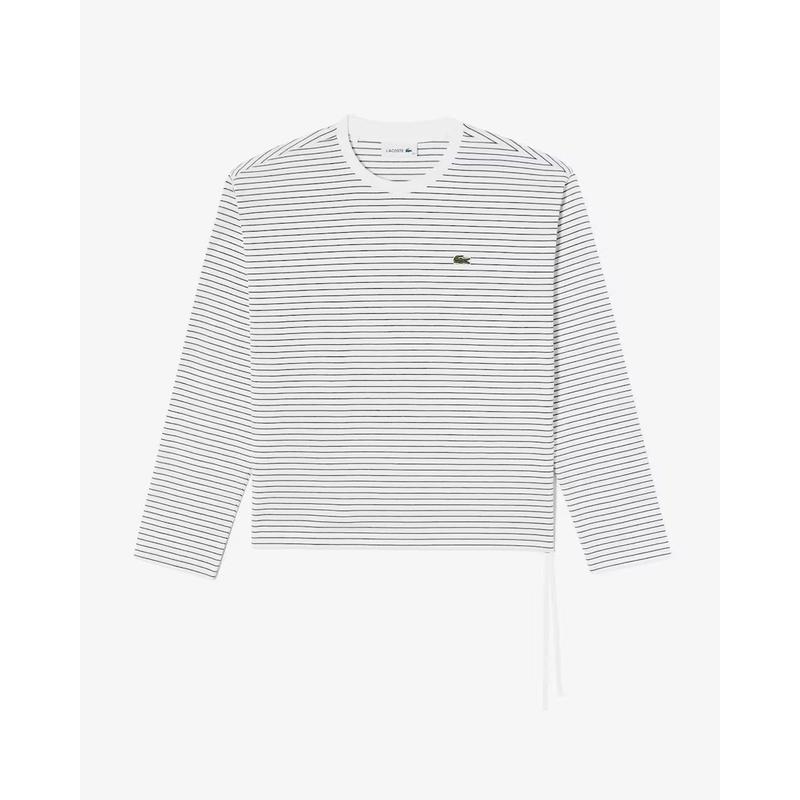 26SS 女性 ストライプ リボン 長袖 Tシャツ TF932E-56G 166(ネイビー)