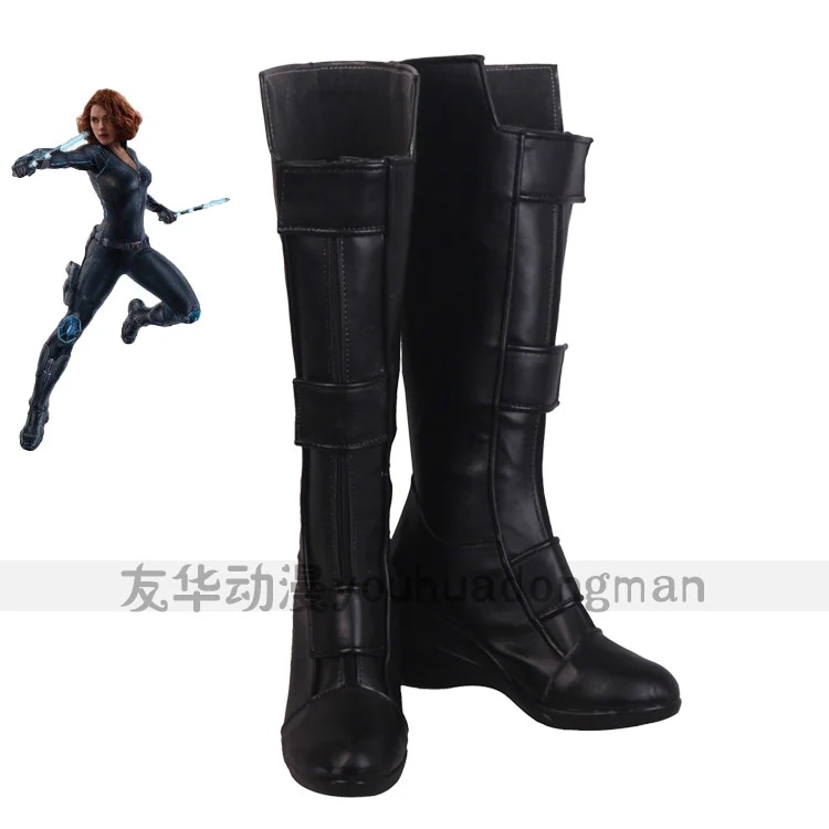 【ハッピーハロウィン】アベンジャーズ ブラック ウィドウ コスプレ靴の写真