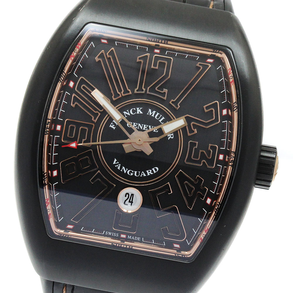 フランクミュラー FRANCK MULLER V45SCDT ヴァンガード デイト 自動巻き メンズ 箱・保証書付き_888640【中古】