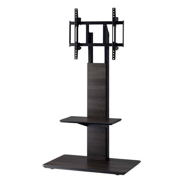 自立スタンド ~55V型 キャスター付きグレー木目 KF-955