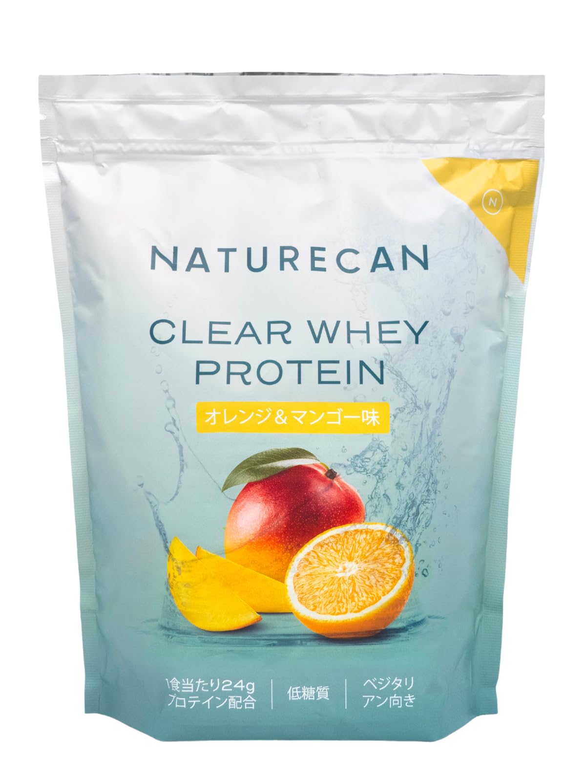 Naturecan クリアホエイプロテインアイソレート 1kg サプリメント たんぱく質24g/25g1食分 (オレンジ＆マンゴー)