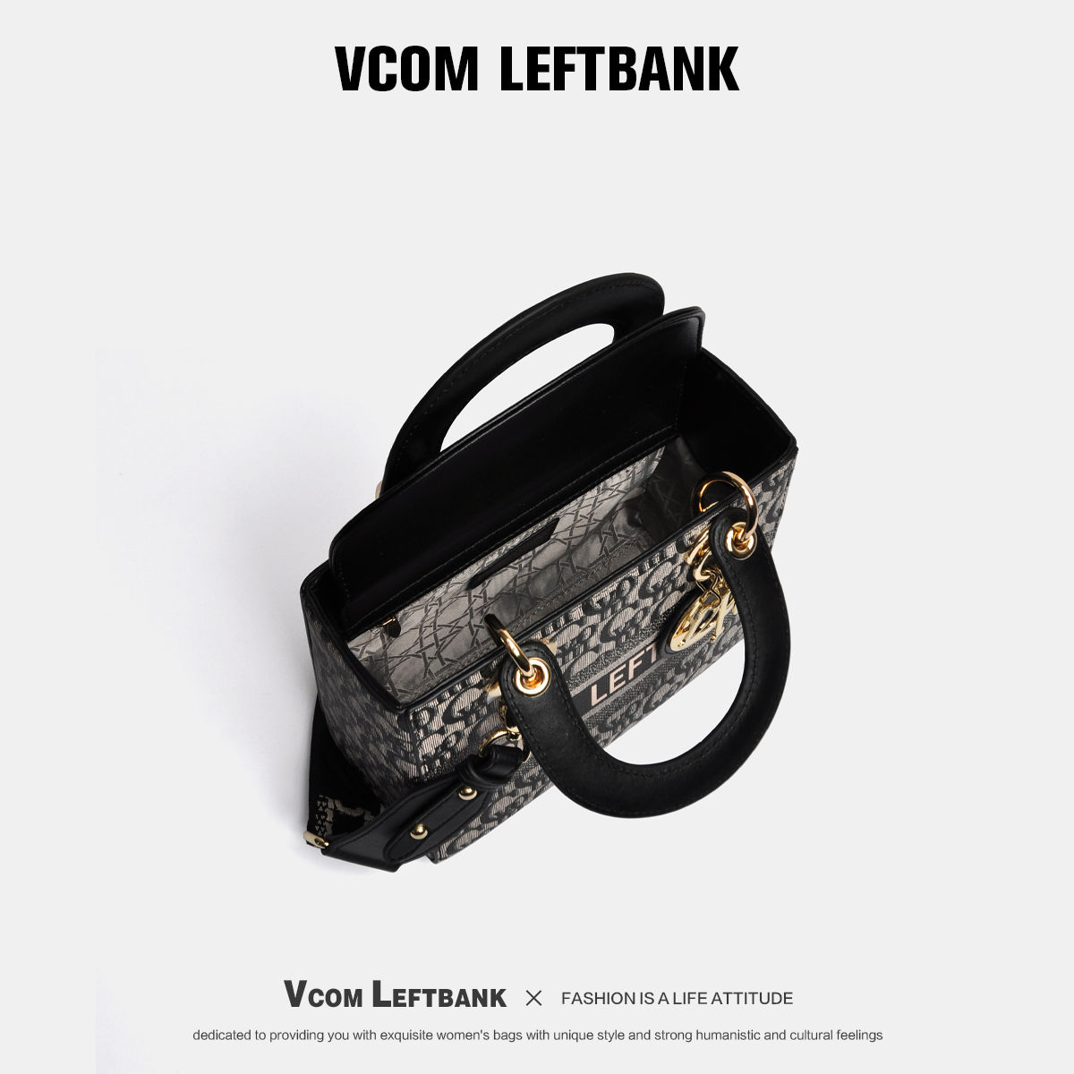 Vcom leftbankバッグファッションファッションファッションの布妃バッグレトロな肩の斜め掛けのハンドバッグのアルファベットの百合の女性バッグ