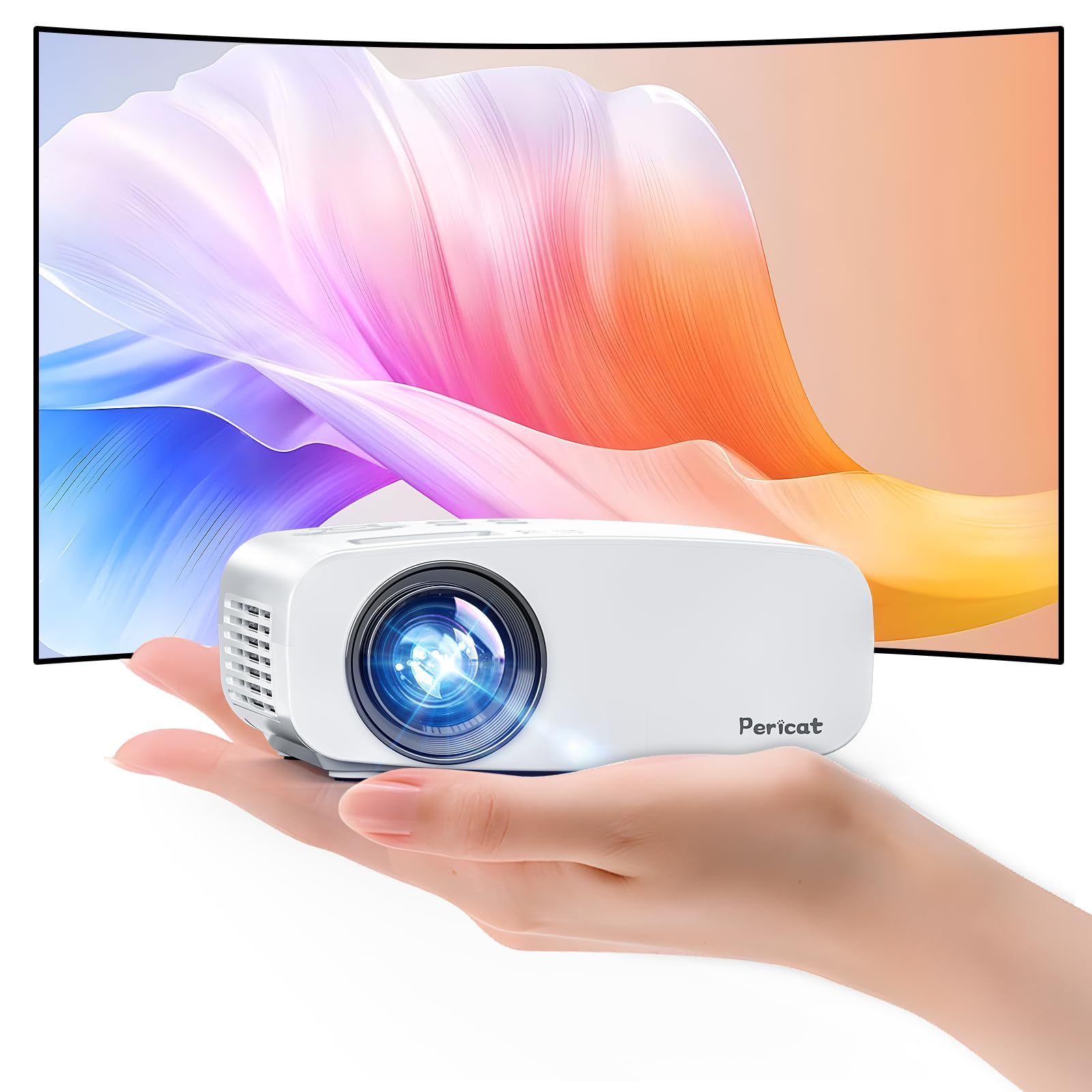 【2024技術革新版先行発売&明るさプラス＆超小型】 プロジェクター 小型 高輝度17000LM 家庭用 1080P 5GWiFi&Bluetooth5.3 短距離投影 4K対応 300インチ大画面 5,527円