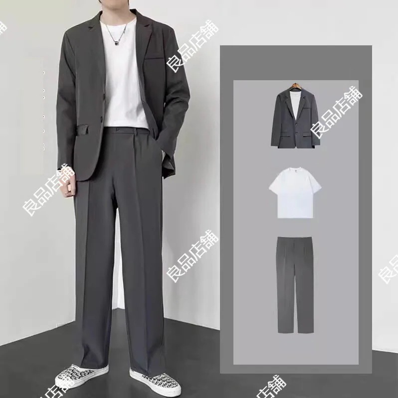 激安価格！4色 3点セット タキシード 紳士服 メンズスーツ スリーピース ビジネス リクルートスーツ ジャケット+Ｔシャツ+パンツ Ｓ～4XL カジュアル フォーマル 花婿 スリムスーツ タキシード