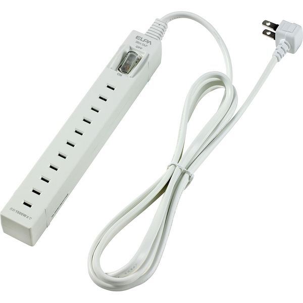 （まとめ買い）どこでも差せる電源タップ AC5個口 コード長1. 5m 集中スイッチ WL-SW5015B（W） [x3]