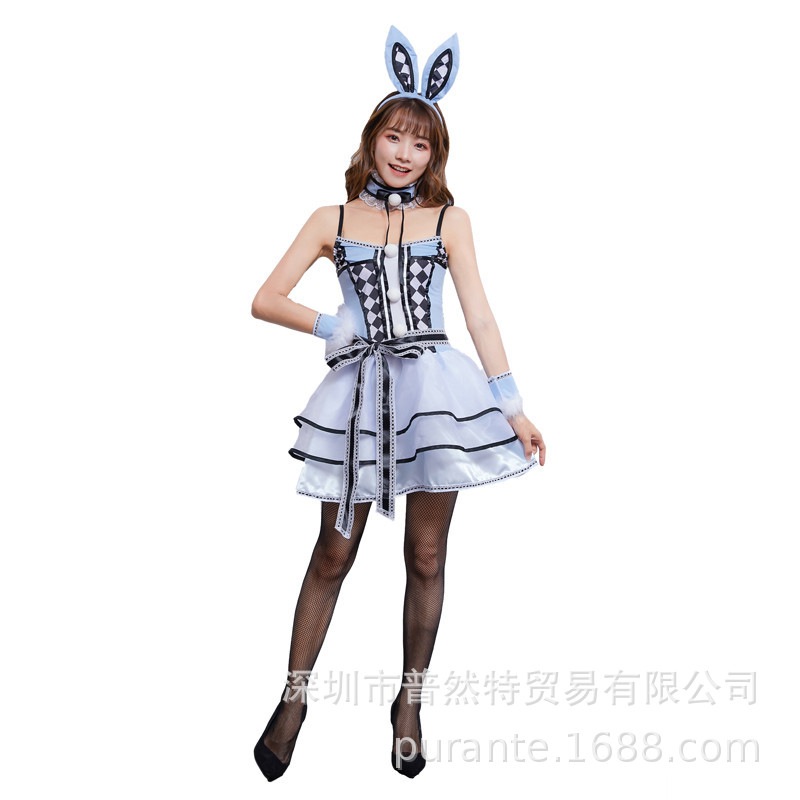 ラビットガール衣装ウサギ衣装ハロウィンコスプレステージ衣装ナイターバーds衣装