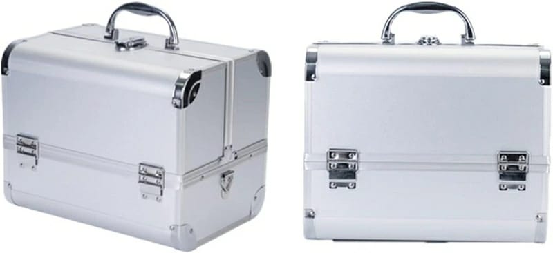 化粧品収納ボックス コスメボックス 大容量 プロ式 アルミ 持ち運び メイクボックス コスメ収納 整理簡単 小物入れ スキンケア製品の保管 多機能化粧品ケース 防水防塵 旅行