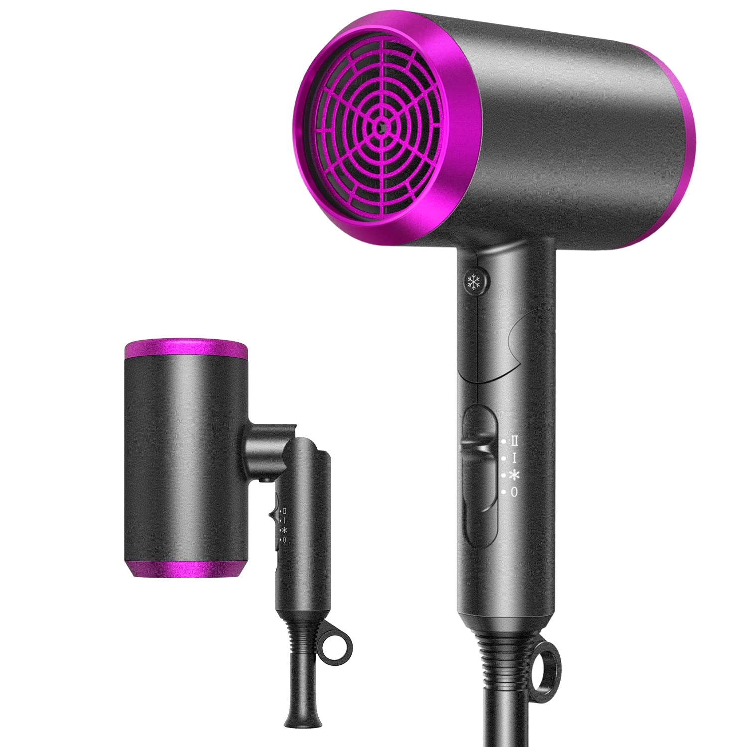 ヘアドライヤー 大風量 速乾 マイナスイオン 折り畳み式 軽量 57℃恒温 過熱防止 ノズル付き ドライヤー 3段階調節 携帯便利 オシャレ 家庭用/旅行用/ヘアサロン プレゼント