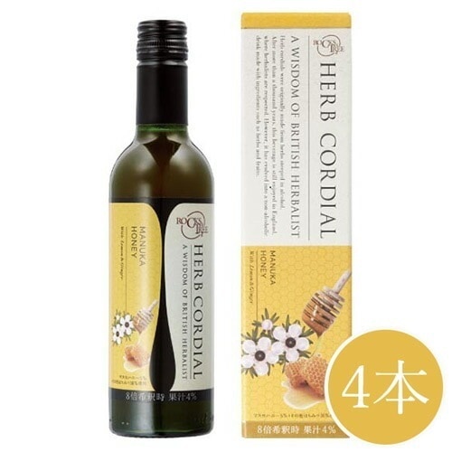 生活の木 ハーブコーディアル マヌカハニー 360ml　（４本セット）　ハーブ 健康ドリンク ノン