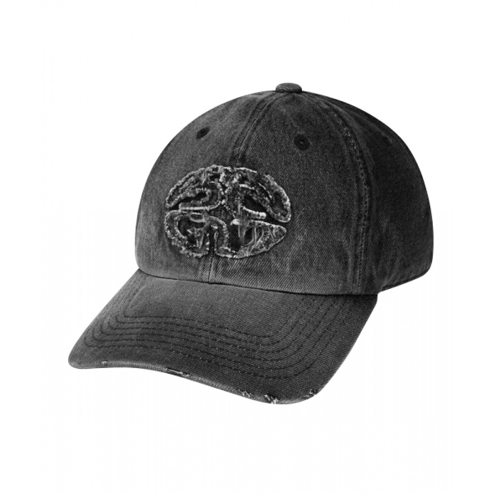 マハグリッドローカットデニムボールキャップブラック (MG2DFMAB30S)
