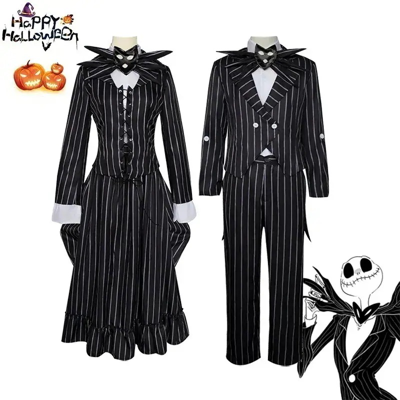 目玉商品超 ナイトメアビフォアクリスマスコスプレ衣装ハロウィンパフォーマンスステージジャックゾンビ花嫁コス