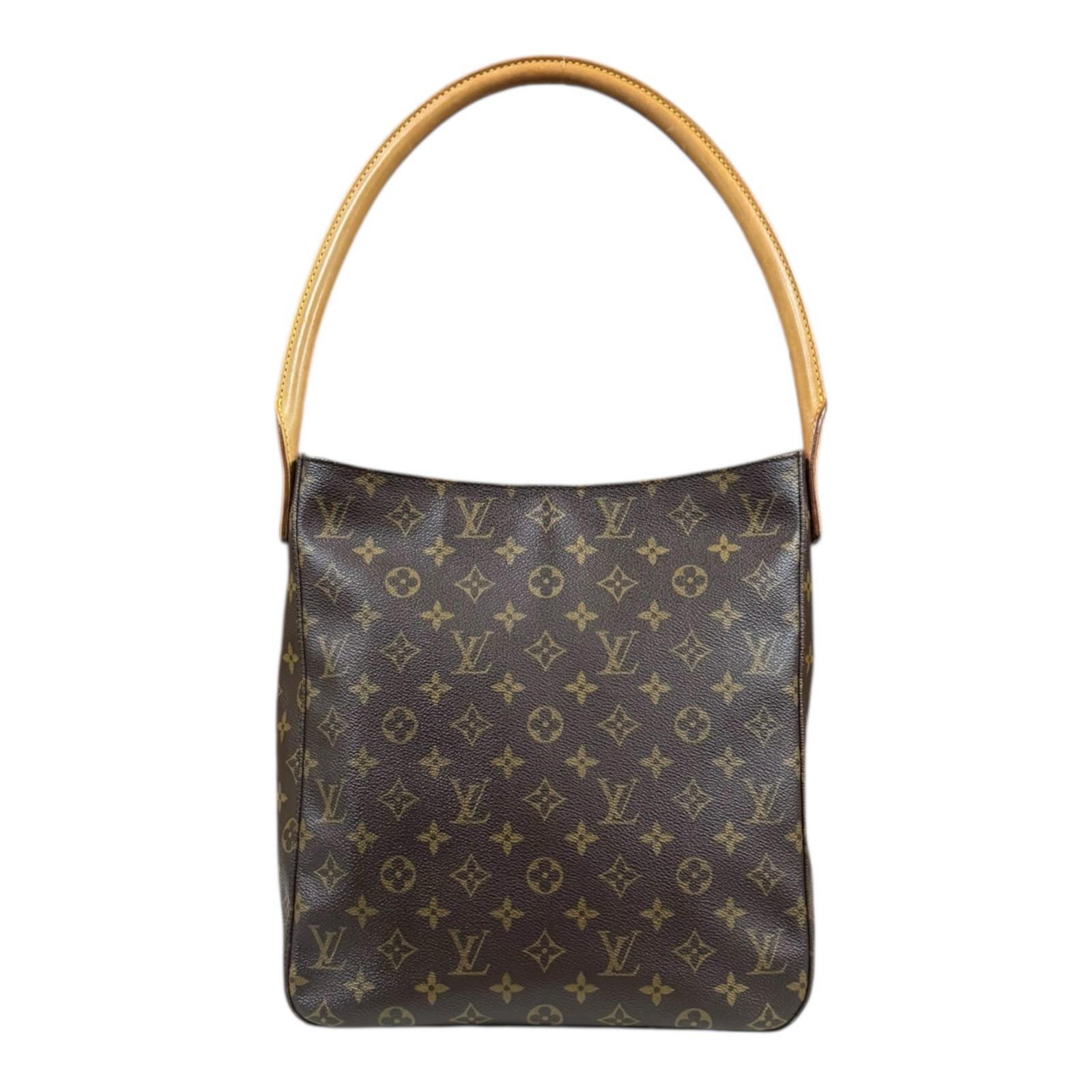 ルイヴィトン ルーピングGM モノグラム ショルダーバッグ モノグラムキャンバス M51145 ブラウン LOUIS VUITTON 中古