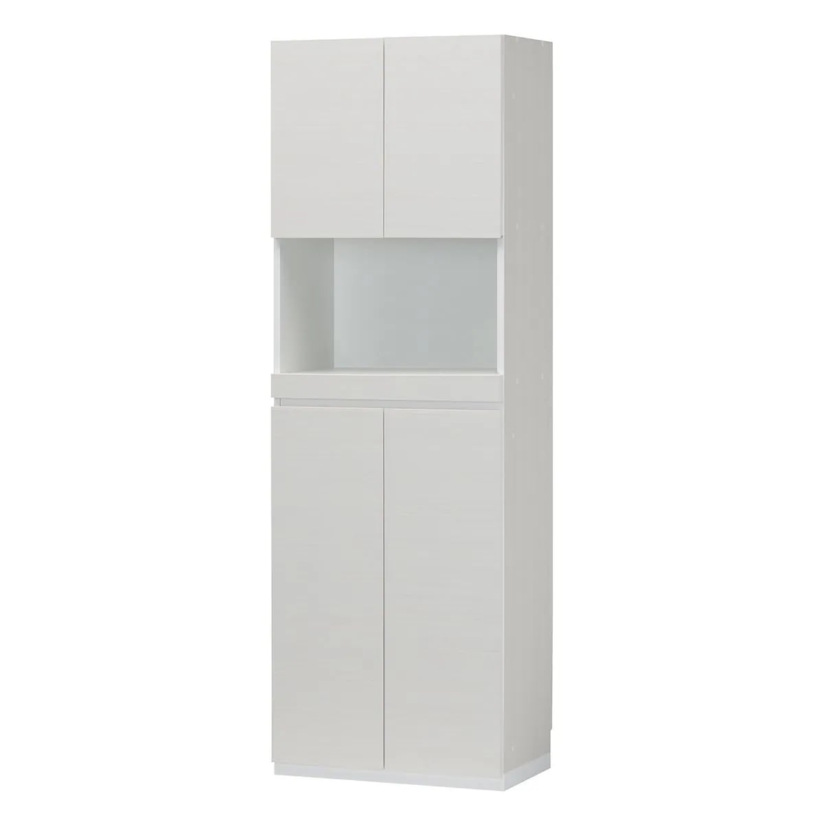 白井産業 下駄箱 シューズ ラック 靴箱 飾棚付 幅60 高さ180 奥行36.6cm PRE-1860CDWH ポルターレ