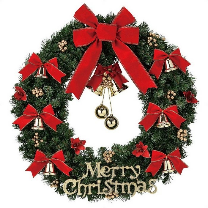 エントリーでポイント5倍！11月4日20:0011月11日1:59直径80cmオーナメント付きクリスマスリース レッド 1個クリスマス 造花 おしゃれ リース 大きい 玄関 14,409円