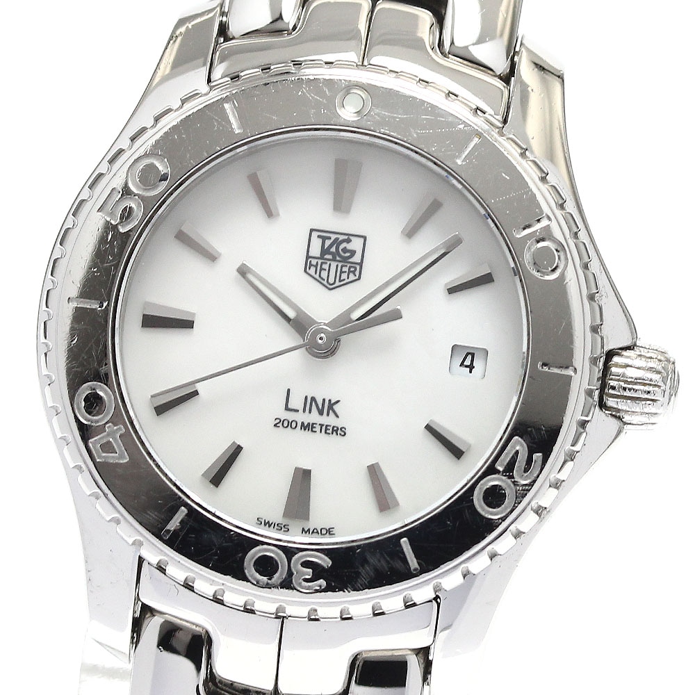 タグホイヤー TAG HEUER WJ1313-0 リンク デイト クォーツ レディース 保証書付き_892296【中古】 79,000円